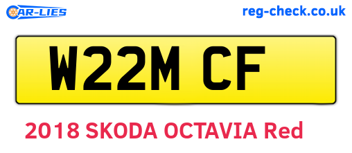 W22MCF are the vehicle registration plates.