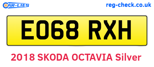 EO68RXH are the vehicle registration plates.