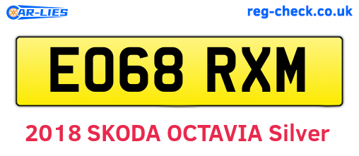 EO68RXM are the vehicle registration plates.