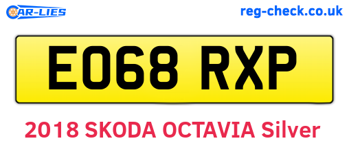 EO68RXP are the vehicle registration plates.
