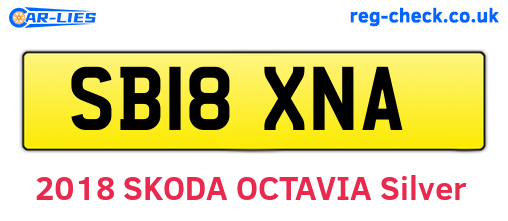 SB18XNA are the vehicle registration plates.
