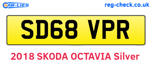 SD68VPR are the vehicle registration plates.