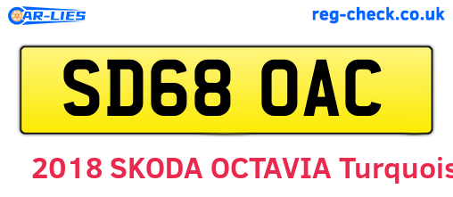 SD68OAC are the vehicle registration plates.