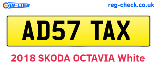 AD57TAX are the vehicle registration plates.