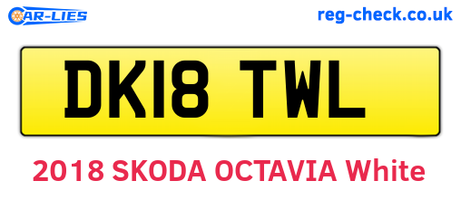 DK18TWL are the vehicle registration plates.