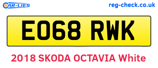 EO68RWK are the vehicle registration plates.
