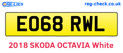 EO68RWL are the vehicle registration plates.