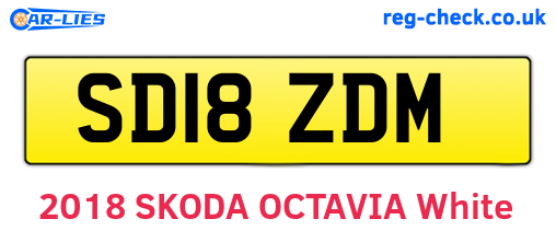 SD18ZDM are the vehicle registration plates.