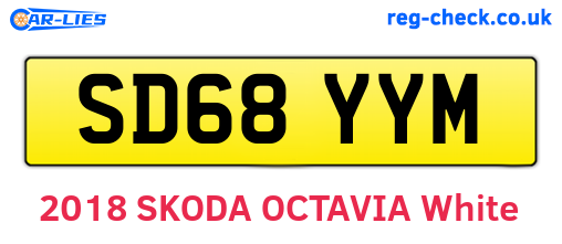 SD68YYM are the vehicle registration plates.