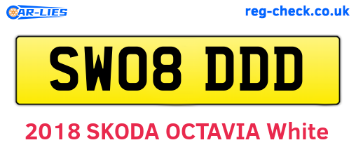 SW08DDD are the vehicle registration plates.