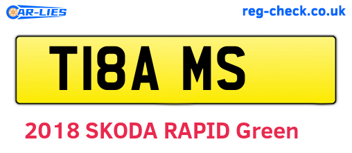 T18AMS are the vehicle registration plates.
