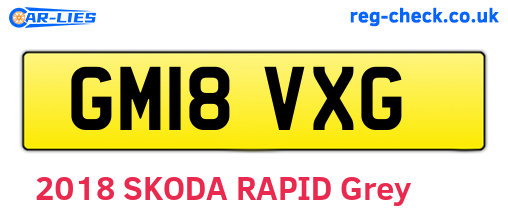 GM18VXG are the vehicle registration plates.