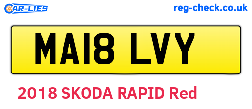MA18LVY are the vehicle registration plates.