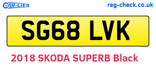 SG68LVK are the vehicle registration plates.