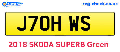 J70HWS are the vehicle registration plates.