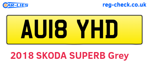 AU18YHD are the vehicle registration plates.