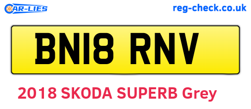 BN18RNV are the vehicle registration plates.