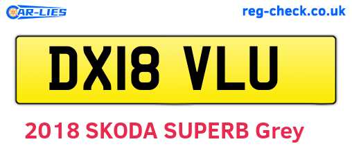 DX18VLU are the vehicle registration plates.