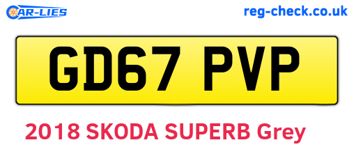 GD67PVP are the vehicle registration plates.