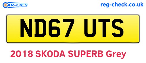 ND67UTS are the vehicle registration plates.