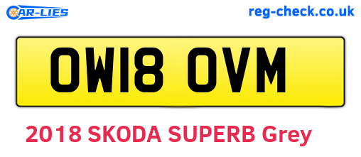 OW18OVM are the vehicle registration plates.