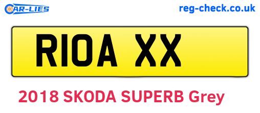 R10AXX are the vehicle registration plates.