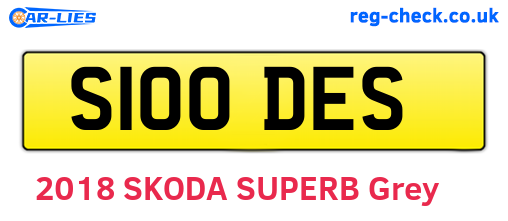 S100DES are the vehicle registration plates.