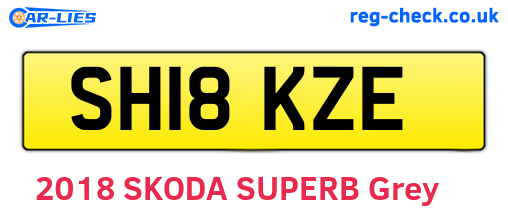 SH18KZE are the vehicle registration plates.