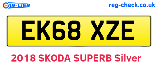 EK68XZE are the vehicle registration plates.