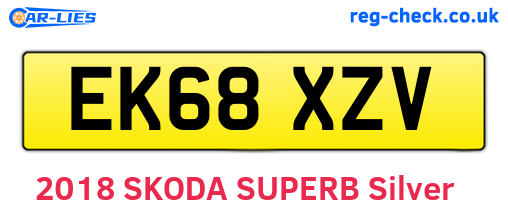 EK68XZV are the vehicle registration plates.