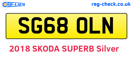 SG68OLN are the vehicle registration plates.