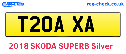T20AXA are the vehicle registration plates.