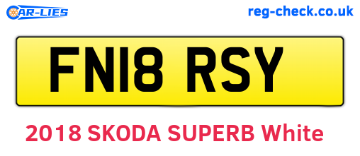 FN18RSY are the vehicle registration plates.