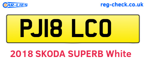 PJ18LCO are the vehicle registration plates.