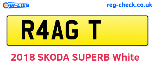 R4AGT are the vehicle registration plates.