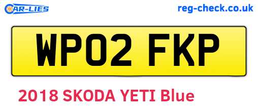 WP02FKP are the vehicle registration plates.