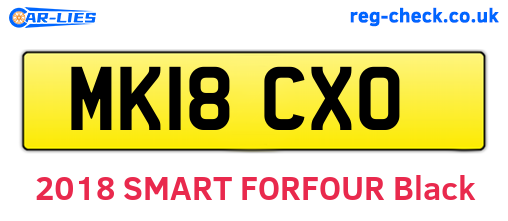 MK18CXO are the vehicle registration plates.