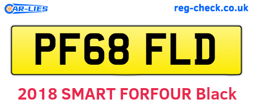 PF68FLD are the vehicle registration plates.