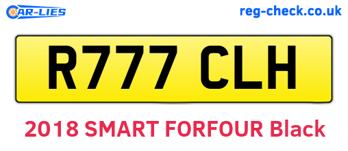 R777CLH are the vehicle registration plates.