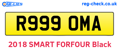 R999OMA are the vehicle registration plates.