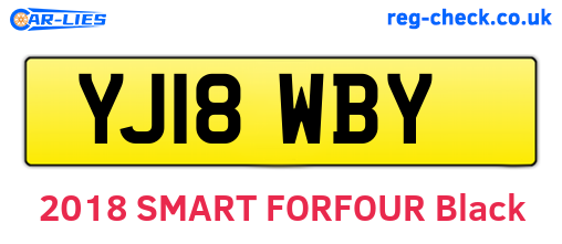 YJ18WBY are the vehicle registration plates.