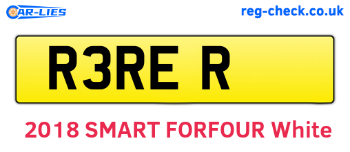 R3RER are the vehicle registration plates.