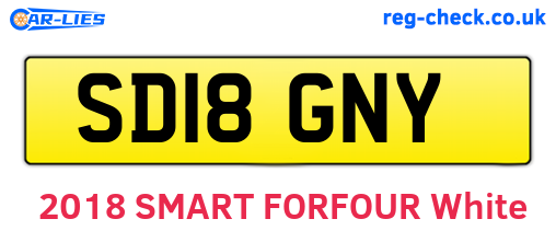 SD18GNY are the vehicle registration plates.