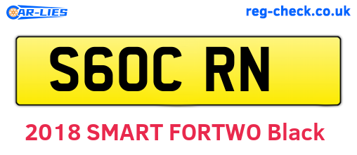 S60CRN are the vehicle registration plates.