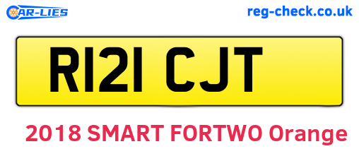 R121CJT are the vehicle registration plates.