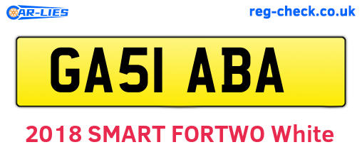 GA51ABA are the vehicle registration plates.