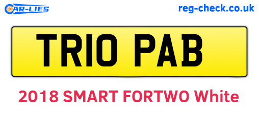 TR10PAB are the vehicle registration plates.