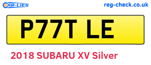 P77TLE are the vehicle registration plates.