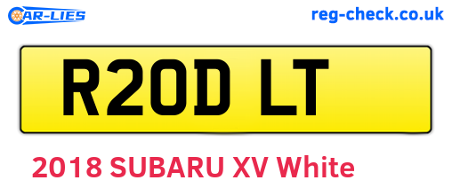 R20DLT are the vehicle registration plates.