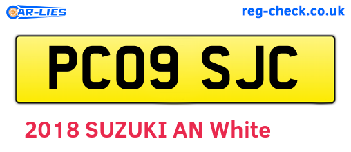 PC09SJC are the vehicle registration plates.